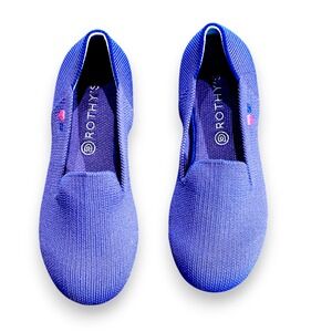 Rothys Kid The Loafer Iris Purple Knit Slip On Shoes Heart Detail LimitedEd K13